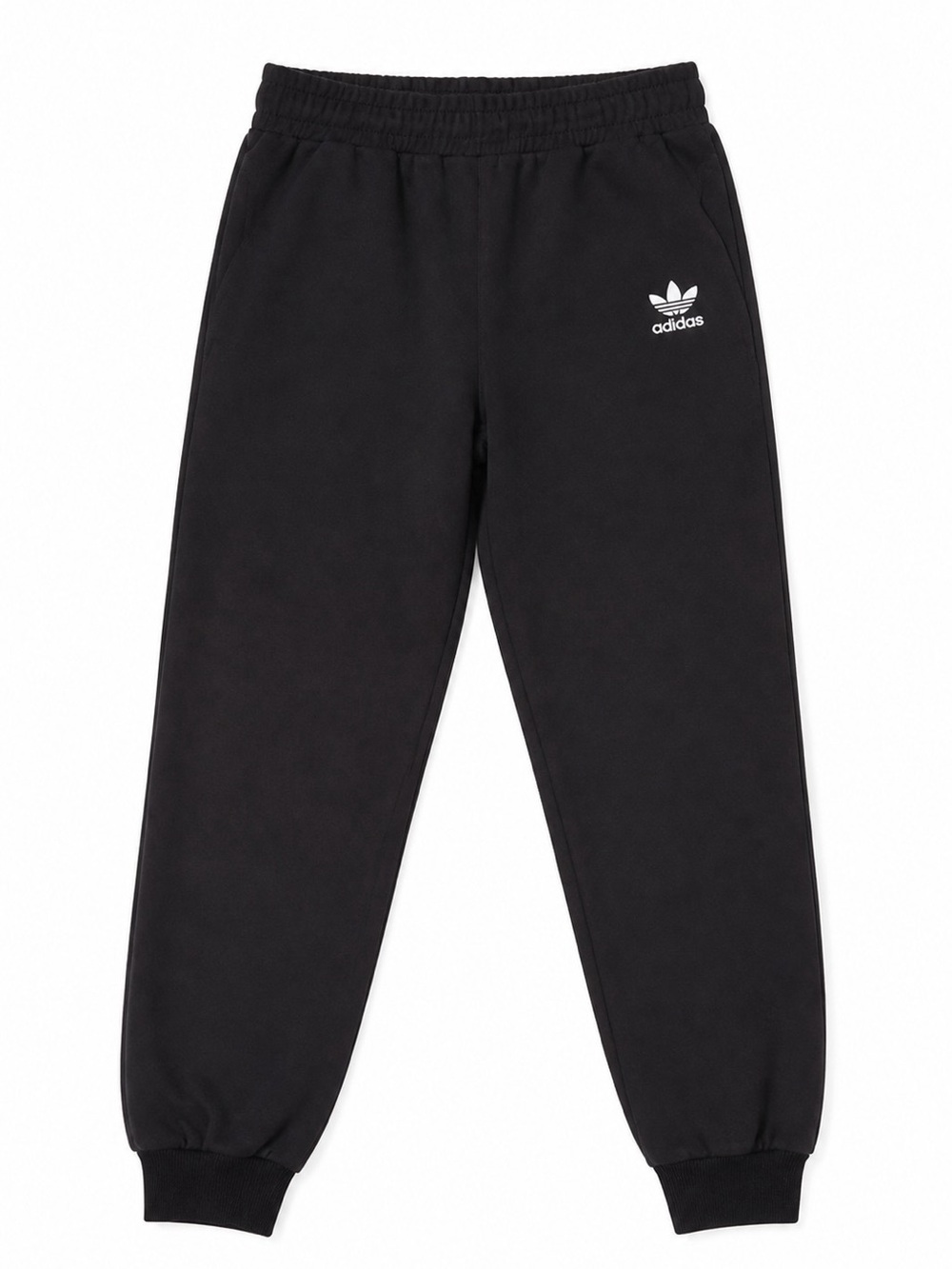 adidas Black Trefoil Elastic Cuff Kids Sweatpants